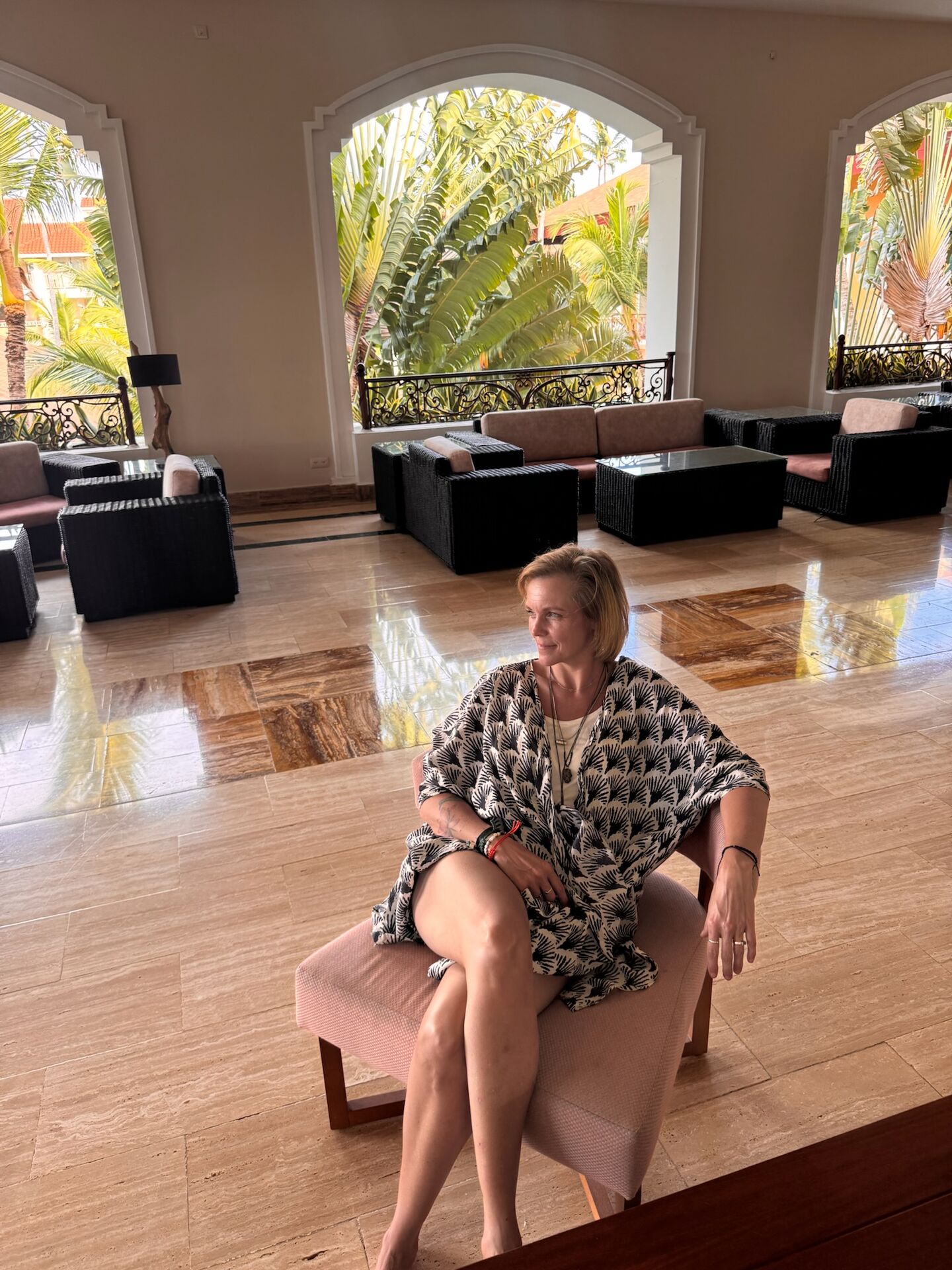 Katharina in der Lounge